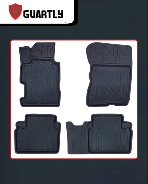 Guartly Honda Civic Sedan 2006-2012 Uyumlu Araca Özel Premium 4d Havuzlu Paspas Takımı - 2