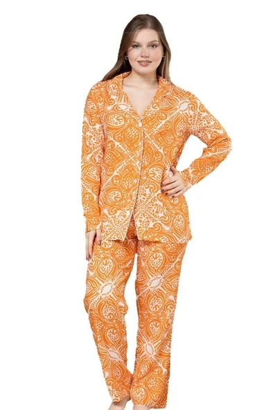 Luna Bella Premium Pamuklu Kumaş Kadın Pijama Takımı S/3XL ürün görseli