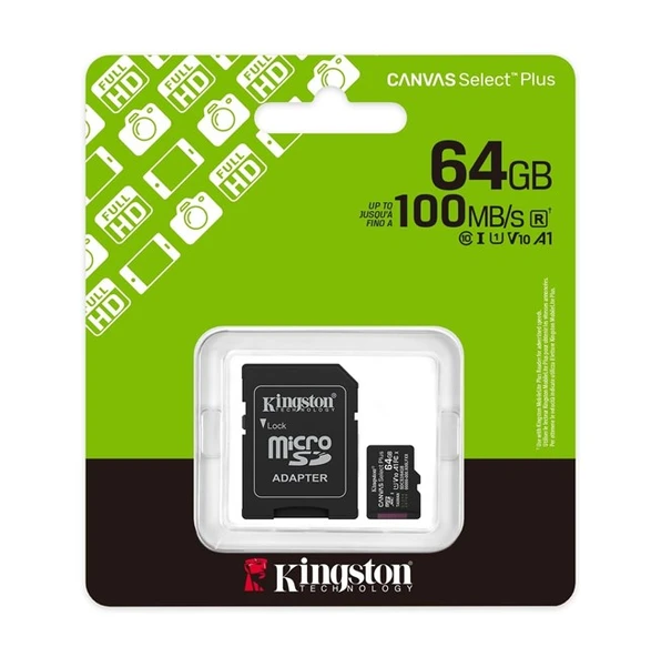 Kingston 64GB Micro SD Gen3 150MB/s SDCS3/64GB ürün görseli 1