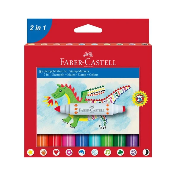 Faber Castell Jumbo Keçeli Kalem 10’lu 1551702IN1 ürün görseli