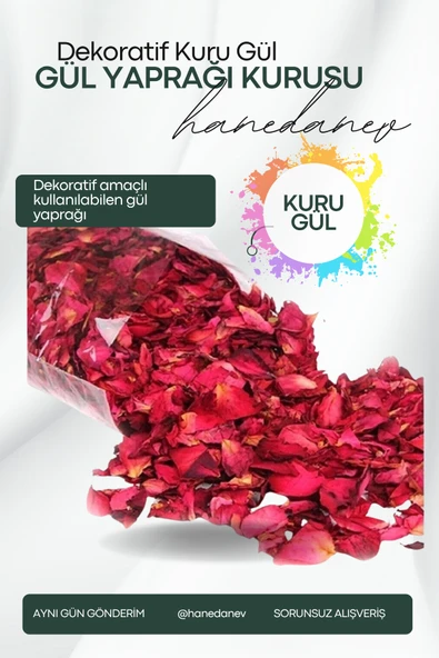 Dekoratif Gül Kurusu Yaprağı Süsleme Gül Yaprağı Kuru Gül