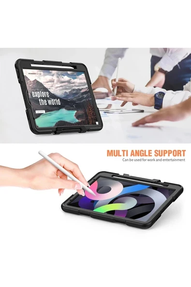 Litae Trend BFS  iPad Pro 11 (2020) Kılıf Griffin Tablet Kapak - Siyah - Resim 6