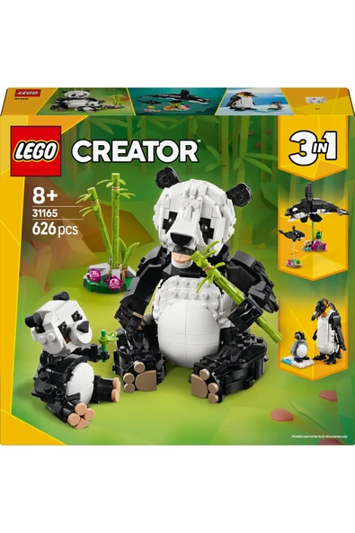 ® Creator 3’ü 1 Arada Vahşi Hayvanlar: Panda Ailesi 31165 - 8+ Yaratıcı Oyuncak Yapım Seti (626P) - 3