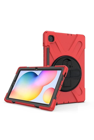 Litae Trend BFS  Samsung Galaxy P610 Tab S6 Lite 10.4 Kılıf Amazing Tablet Kapak - Kırmızı - Resim 4