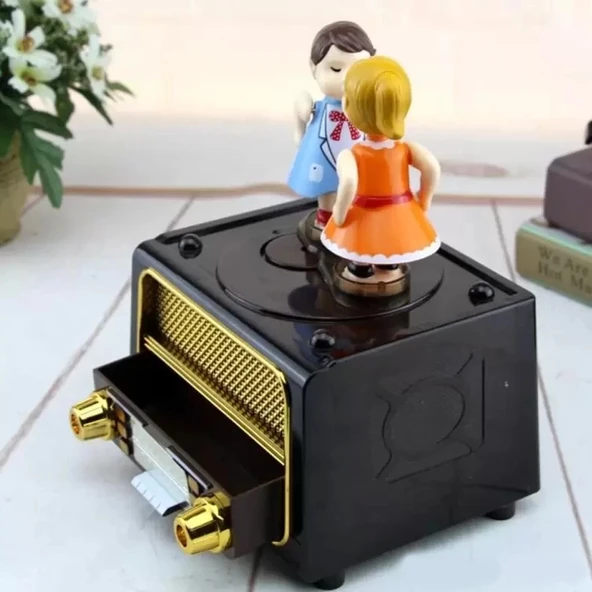 Öpüşen Çift Müzik Kutusu - Resim 2