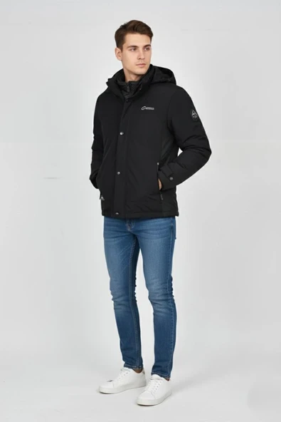 Erkek Kapüşonlu Spor Mont 2 Parça Regular Fit 3362 BGL-ST04898 - Resim 12