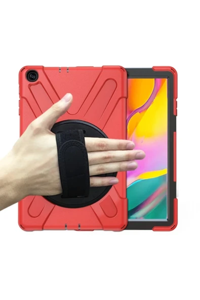 Litae Trend BFS  Samsung Galaxy T510 Tab A 10.1 Kılıf Amazing Tablet Kapak - Kırmızı - Resim 2