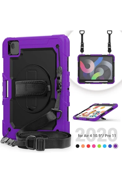 Litae Trend BFS  iPad Pro 11 (2020) Kılıf Pars Tablet Kapak - Mor - Resim 2