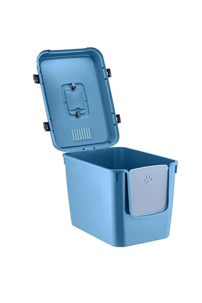 XL 3 Fonksiyonlu Premium Kapalı Kedi Tuvaleti ve Taşıma Çantası 56 x 40 x 43 Cm - Resim 5