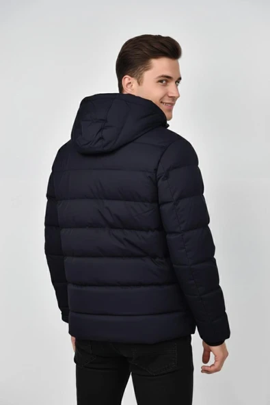 Erkek Kapüşonlu İç Kürklü Spor Mont 99528 BGL-ST04880 - Resim 6