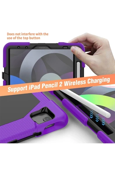 Litae Trend BFS  iPad Pro 11 (2020) Kılıf Griffin Tablet Kapak - Mor - Resim 7