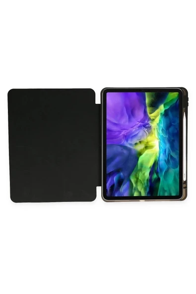 Litae Trend BFS  iPad Pro 12.9 (2021) Kılıf Kalemlikli Mars Tablet Kılıfı - Siyah - Resim 5