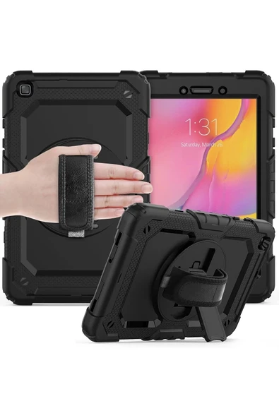 Litae Trend BFS  Samsung Galaxy T290 Tab A 8 Kılıf Pars Tablet Kapak - Siyah - Resim 5