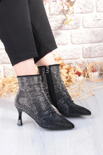 Guja 25K136 Rahat Taş Baskılı 7 Cm Yükseklik Topuklu Kadın Bot ürün görseli