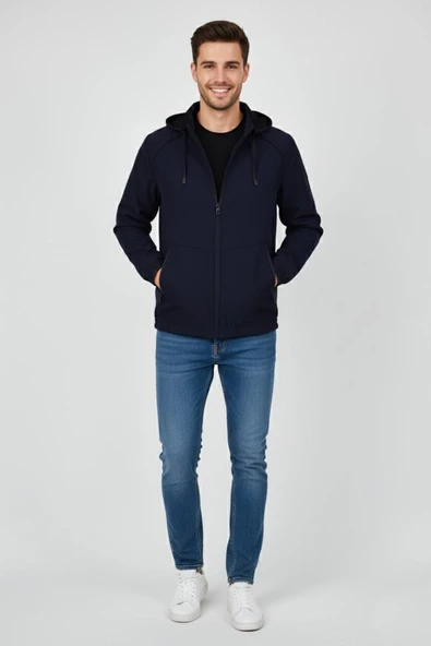 Erkek Kapüşonlu Mevsimlik Spor Mont 8077 BGL-ST04919 - Resim 7