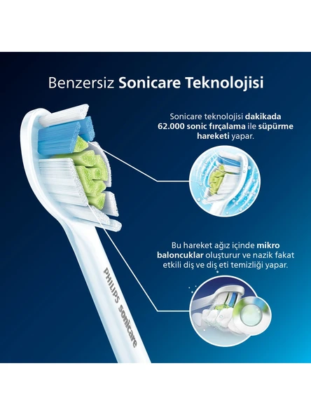 Philips Sonicare Protective Clean 5100 Şarjlı Diş Fırçası, Seyahat Kabı, Yedek Başlık - Beyaz HX6859/29 - Resim 5