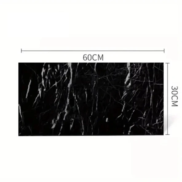 Siyah Mermer Desenli Alüminyum Plastik Duvar Sticker - Resim 2