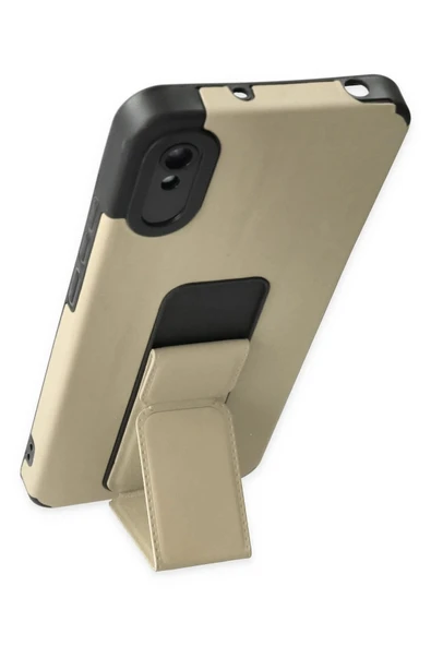 Litae Trend BFS Xiaomi Redmi 9A Kılıf Mega Standlı Silikon - Gold - 3