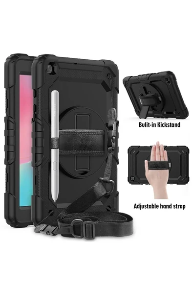 Litae Trend BFS  Samsung Galaxy T290 Tab A 8 Kılıf Pars Tablet Kapak - Siyah ürün görseli 1