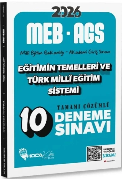 2026 MEB AGS Eğitimin Temelleri ve Türk Milli Eğitim Sistemi 10 Deneme Hoca Kafası ürün görseli 1