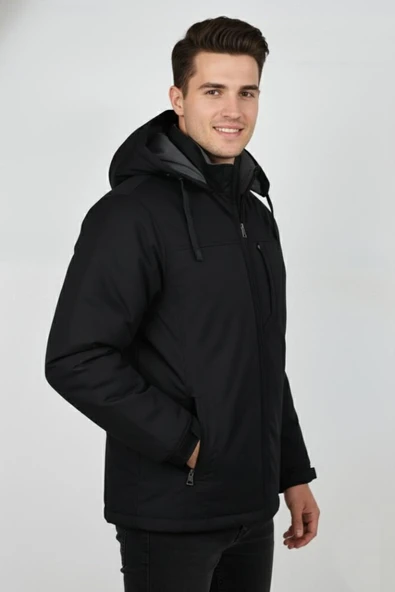 Erkek Kapüşonlu Mevsimlik Spor Mont 99537 BBGL-ST04876 - Resim 8