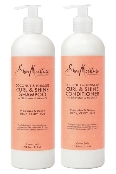 Shea Moisture Coconut & Hibiscus Şampuan ve Saç Kremi Set 2x710ML ürün görseli 1