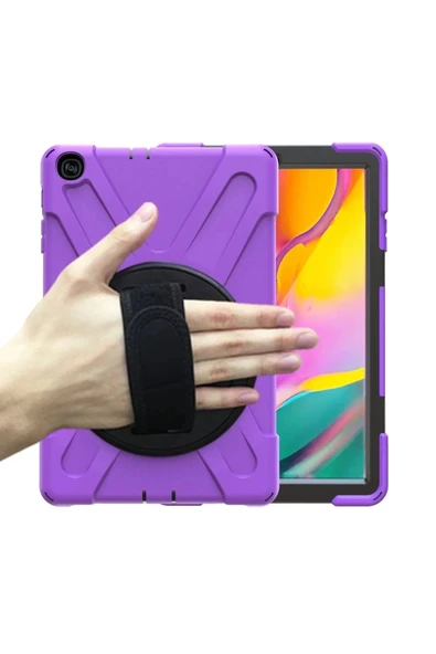 Litae Trend BFS  Samsung Galaxy T510 Tab A 10.1 Kılıf Amazing Tablet Kapak - Mor - Resim 2