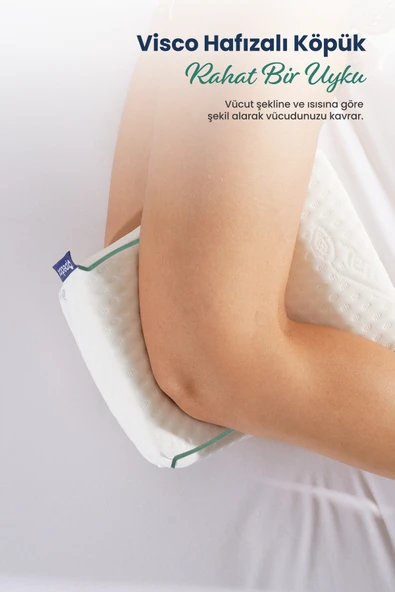 Bacak Arası Ortopedik Yastık Diz Arası Visco Yastık 25x19x14 Cm - 3