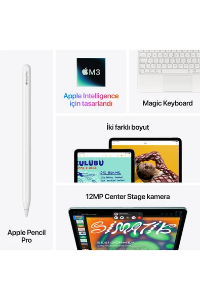 13" iPad Air Wi-Fi 256GB - Uzay Grisi - 9