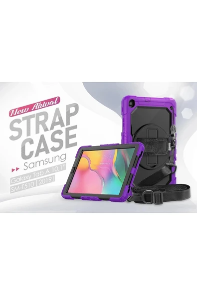 Litae Trend BFS  Samsung Galaxy T510 Tab A 10.1 Kılıf Pars Tablet Kapak - Mor - Resim 7
