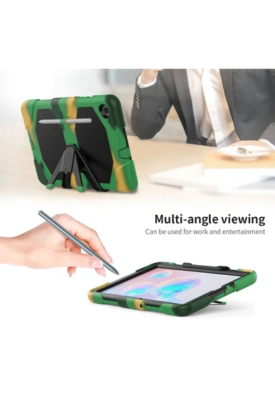 Litae Trend BFS  Samsung Galaxy T500 Tab A7 10.4 Kılıf Griffin Tablet Kapak - Kamuflaj - Resim 8