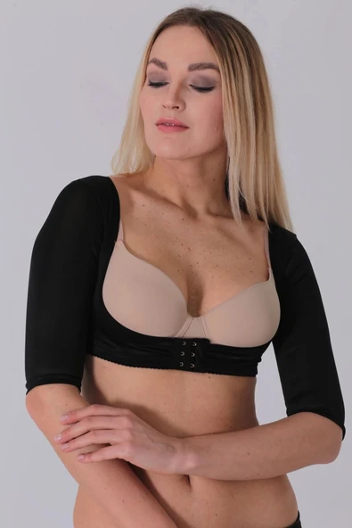 Siyah Kadın Kol Ve Sırt Toparlayıcı Korse - 796 - Resim 4