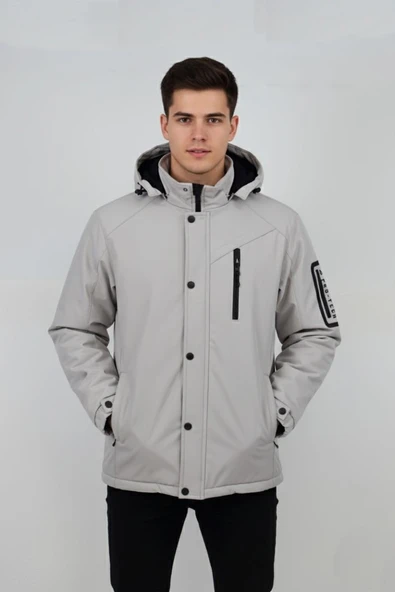 Erkek Kapüşonlu Spor Mont Regular Fit 3013 BGL-ST04908 - Resim 2