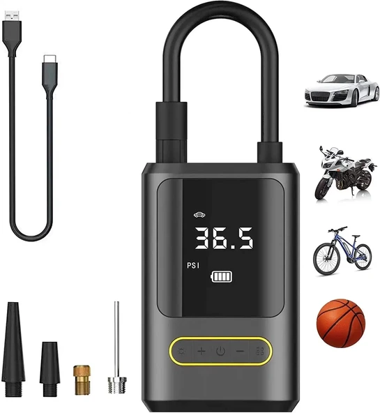 Ka-760 Kablosuz Oto Araç Mini 4000mah 150 Psı Işıklı Oto Hava Kompresörü ürün görseli 1