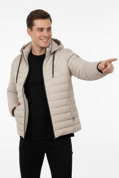 Erkek Kapüşonlu Spor Mont Regular Fit 3019 BGL-ST04897 - Resim 9