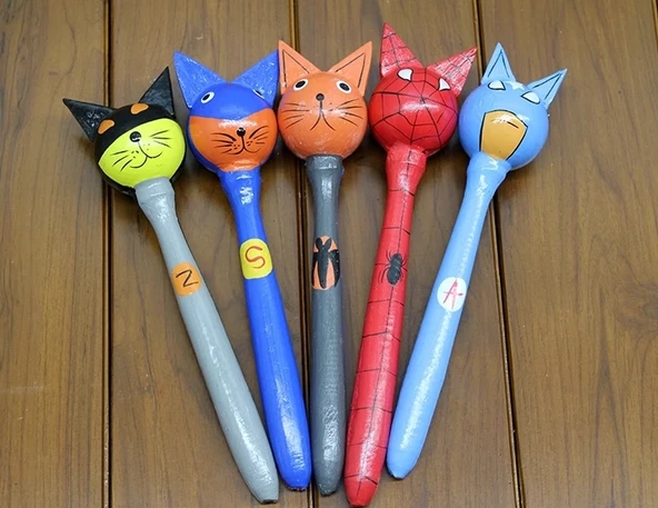 Ahşap 5'li Marakas Seti Polos:13 ürün görseli 1