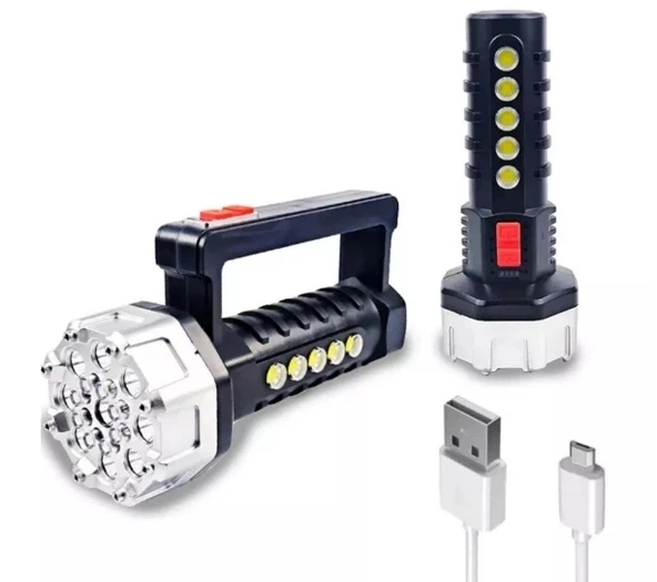 P-17 17+5 Cob Ledli Işıldak Fener ürün görseli 1