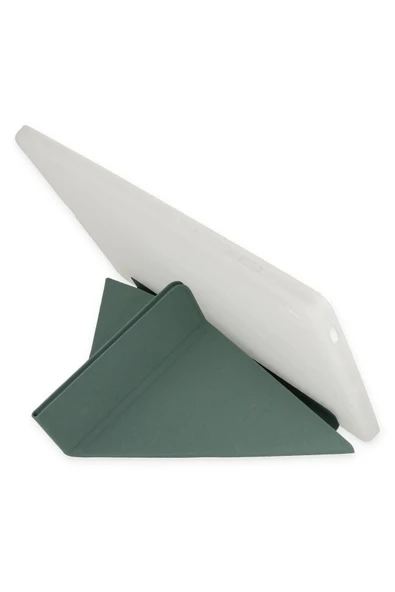 Litae Trend BFS  Samsung Galaxy T737 Tab S7 FE 12.4 Kılıf Kalemlikli Mars Tablet Kılıfı - Koyu Yeşil - Resim 2