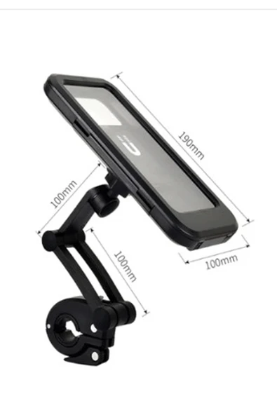 Gidon Bağlantılı Su Geçirmez Mıknatıslı Motorsiklet Telefon Tutucu - Resim 5