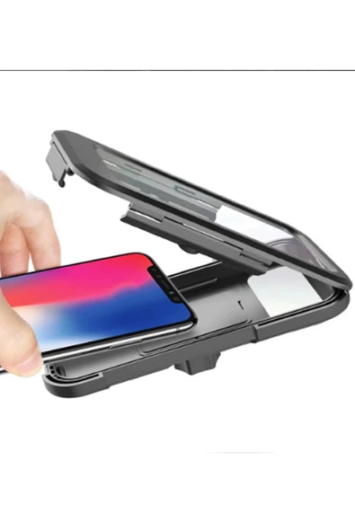 Gidon Bağlantılı Su Geçirmez Mıknatıslı Motorsiklet Telefon Tutucu - Resim 3