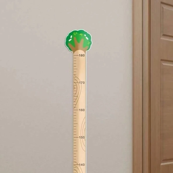 Sevimli Sarı Zürafa   Yeşil Dinazor   Deniz Kızı   Roket  Ağaç Boy Ölçüsü Sticker - Resim 5