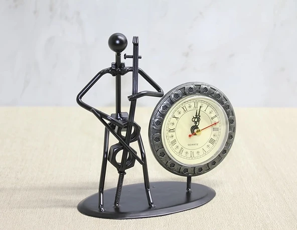 Metal Saatli Keman Çalan Müzisyen Alk4333 ürün görseli 1