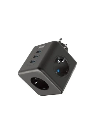 Termal Akım Korumalı Isıya Dayanıklı 3’lü Duvar Tipi Priz 3x Usb 1x Type-c - Resim 2