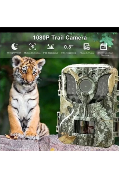 Fotokapan Kamera 16mp Full Hd 1080p Gece Görüşlü 2 Inç Lcd Ekran Su Geçirmez ürün görseli 1