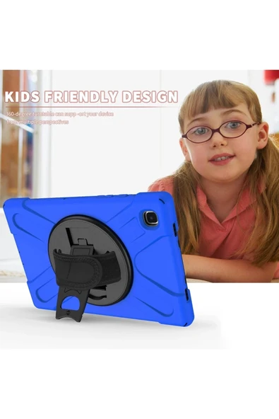 Litae Trend BFS  Samsung Galaxy T220 Tab A7 Lite 8.7 Kılıf Amazing Tablet Kapak - Mavi - Resim 3