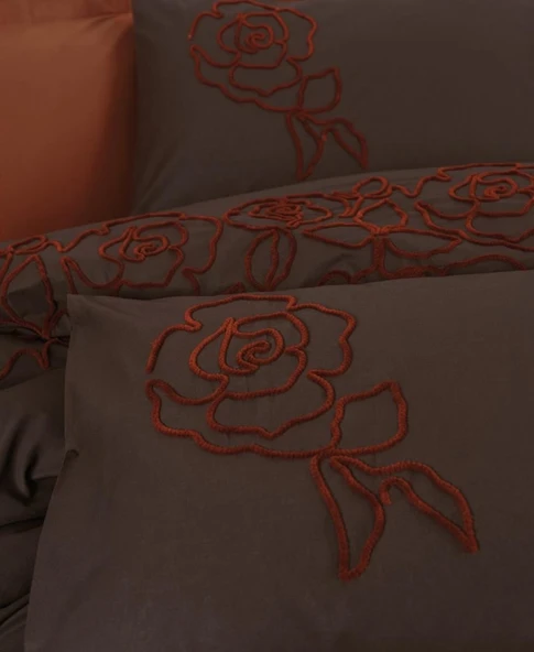 Ranforce Çift Kişilik Nev Takımı Rosen Kiremit - Resim 4