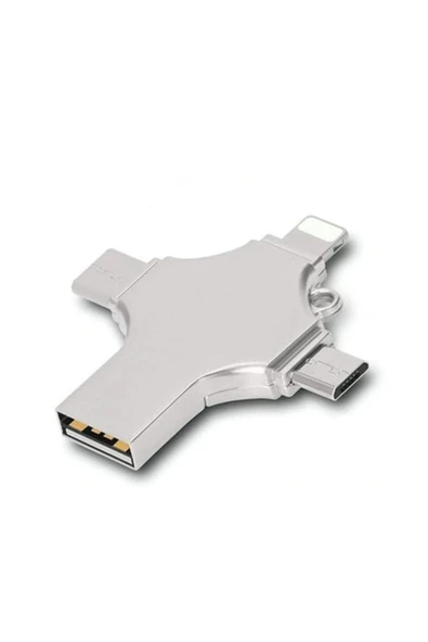Otg 4in1 Cep Telefonu Çok Fonksiyonlu Usb Flash Bellek 64 Gb Type-c, Micro Sd Ve Kart Okuyucu ürün görseli 1