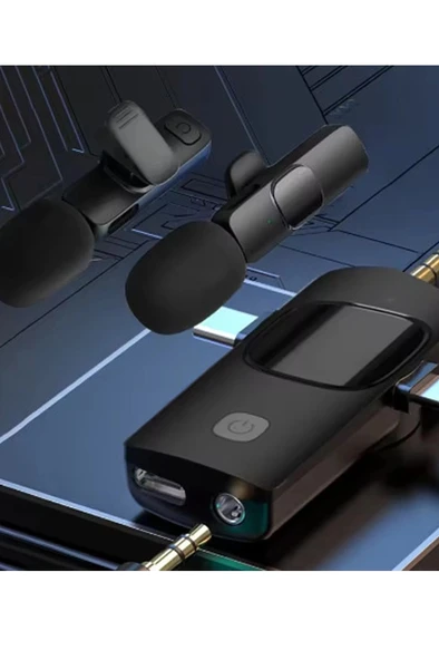 Yüksek Kalite Profesyonel 3 In 1 Kablosuz Taşınabilir Yaka Mikrofonu Youtube Facebook Tiktok - Resim 2