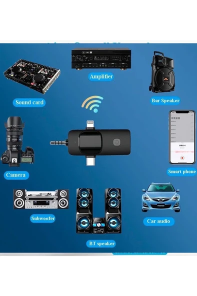 Yüksek Kalite Profesyonel 3 In 1 Kablosuz Taşınabilir Yaka Mikrofonu Youtube Facebook Tiktok - Resim 3