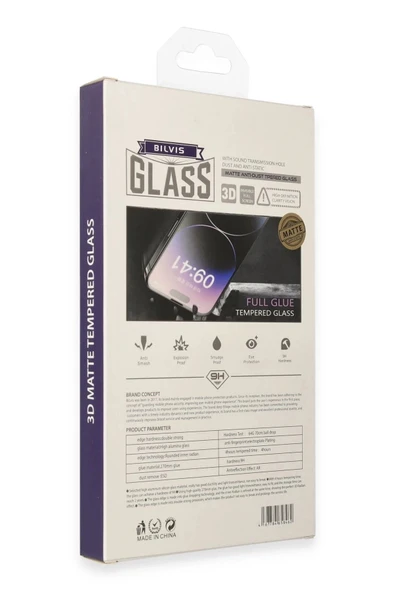 Litae Trend BFS  iPhone 14 Pro Max Bilvis 3D Mat Cam Ekran Koruyucu - Resim 2